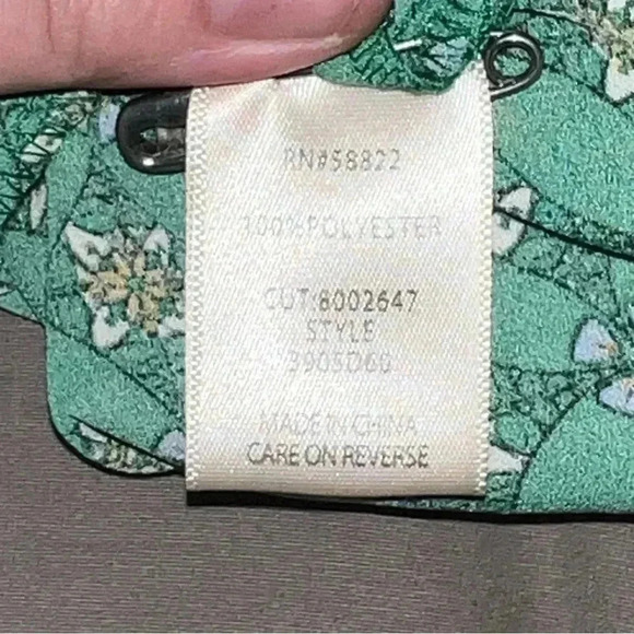 NWT MAX STUDIO Green Geo Print Flowy Midi Dress Extra Large Originally $175 - Picture 6 of 7